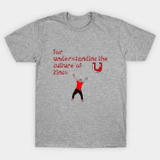 Young man Pointing fingers Gesture Understanding Culture Kings T-Shirt